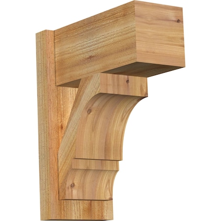 Ekena Millwork Balboa Block Rough Sawn Outlooker, Western Red Cedar, 8"W x 16"D x 20"H OUT08X16X20BOA05RWR